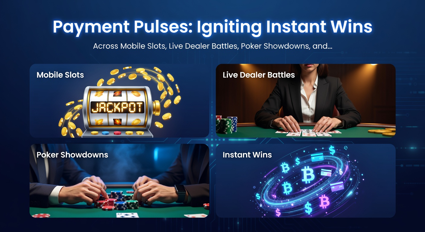 Live-Dealer-Tisch mit Croupier und Spielern, umgeben von pulsierenden Zahlungselementen und Echtzeit-Chips