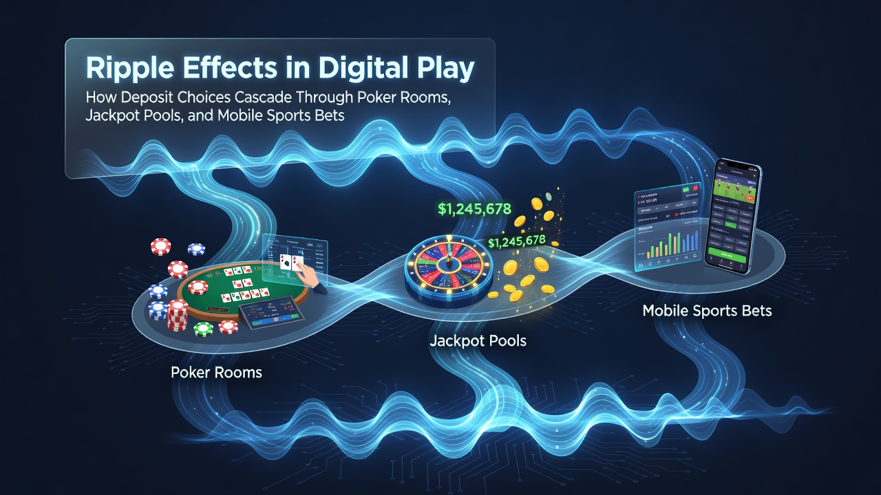Visualisierung von Einzahlungsflüssen durch Pokerrooms, Jackpotpools und mobile Sportwetten